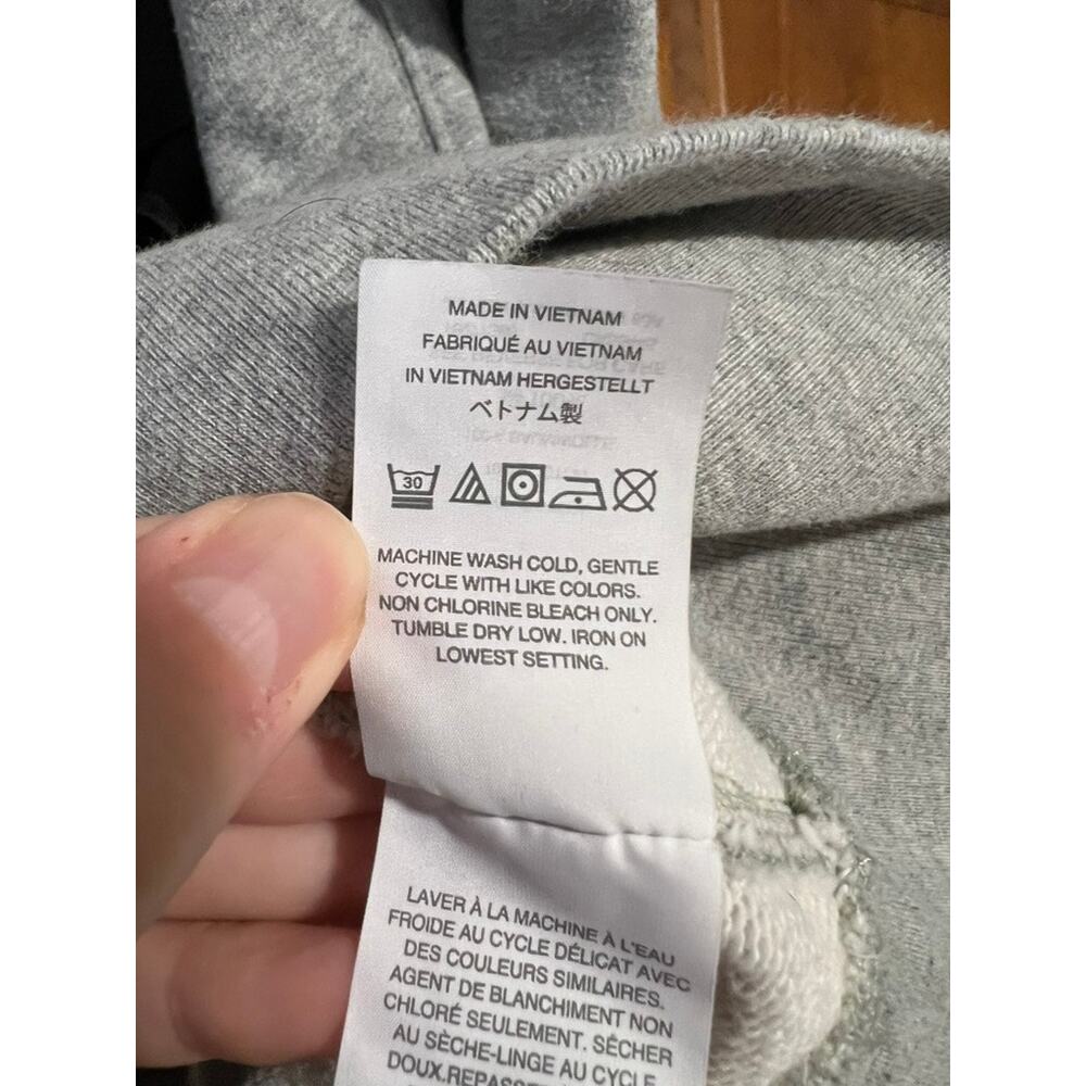 J. Crew Women's Asymmetrical Ruffle Crewneck Sweatshirt in Light Grey Size XL - Picture 8 of 10